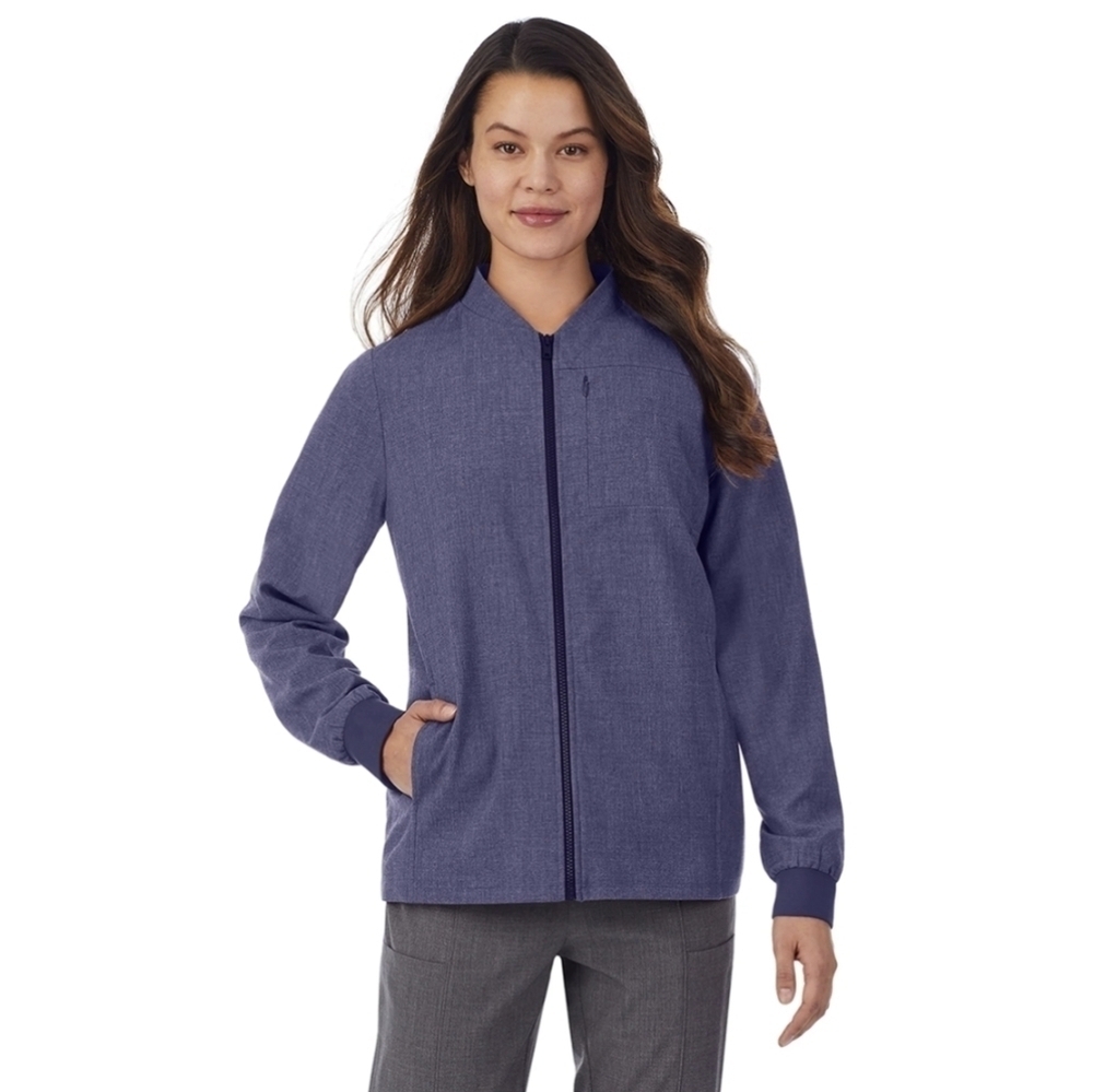 Cuddl Duds Scrubs Body Womens Blue Lightweight Jacket Size XL NWT